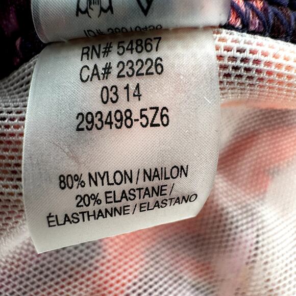 Victoria's Secret Tankini Swim Top Halter Fitted Printed Underwired Red 36D - Picture 3 of 4